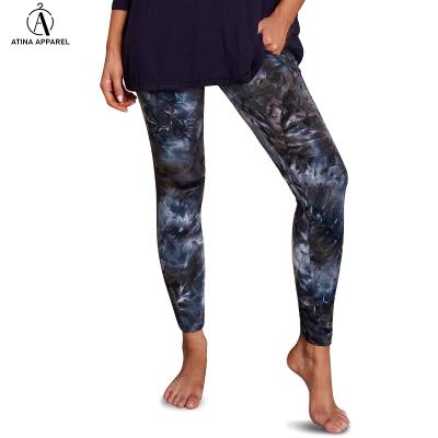 China 2021 Women's Sportswear Wide Leg Yoga GYM Breathable Legging Running Pants Tie Dye Waistband Jogging Panty for sale