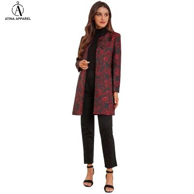 China 2021 New Arrival Anti-wrinkle Winter Casual Fashionable Women's Coat Elegant Paisley Print Jacket for sale