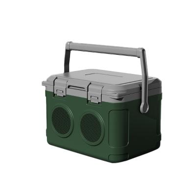 China Insulated Factory Cheap Price Outdoor Storage Ice Cooler Box Portable Cooler Box With Speakers 21l Travel Waterproof Car Cooler Box for sale