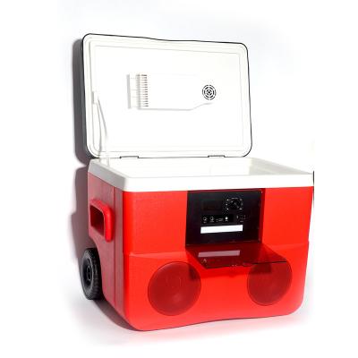 China Insulated Good Price Of New Product Cooler Box With Speaker Multifunctional Wheeled Cooler Box Large Capacity Portable Cooler Box for sale