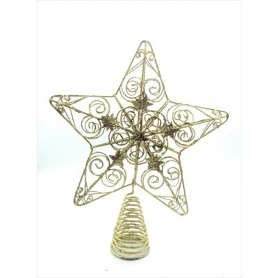 China 2020 Wholesale New Product Christmas Tree Topper Star Metal Christmas Star Ornament Top Star for sale