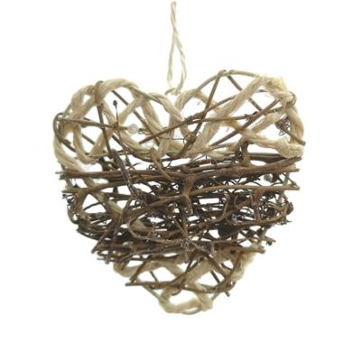 China Wholesale Chirstmas Decor Good Quality Rattan Heart Christmas Tree Decorations for sale