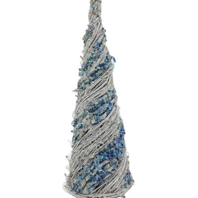 China Chirstmas Decor Christmas Party Table Decoration Natural Cone Rattan Christmas Decoration for sale