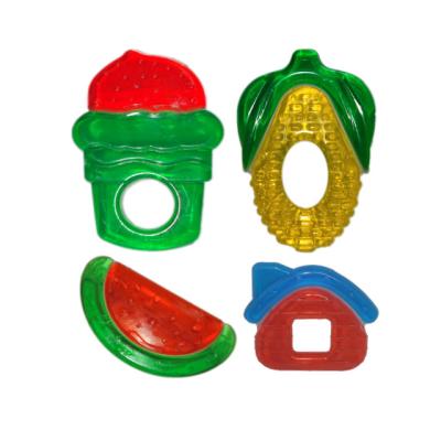 China Baby Toy Two Color Soft EVA Material Teether Teething Toy And Water Filled Baby Teether for sale