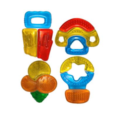 China Soft EVA baby teether baby toy three-color water-filled material instruments and baby Teether for sale