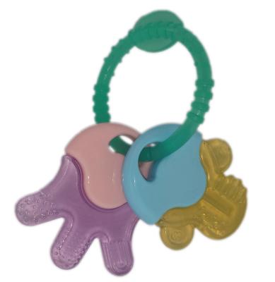 China Toy EVA +PP Food Grade Baby Teether Soft And Baby Water Filled Baby Teether Material Rattle for sale