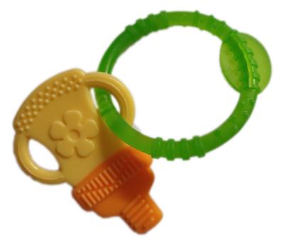 China Soft Toy Silicone Ring Bell Toy Baby Rattle and Baby Teether for sale