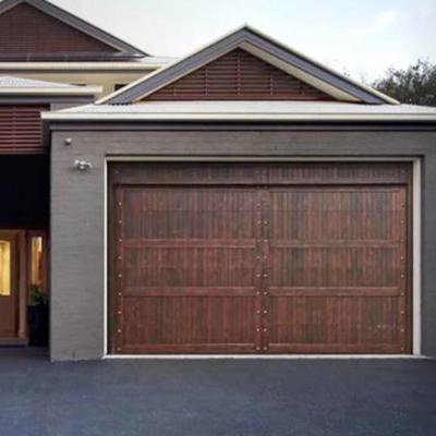 China Sectional Overhead Garage Doors , Solid Wood Grain Garage Door for sale