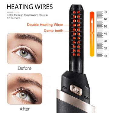 China HOT Electric Black Heat Tool Three Eyelash Curler Rechargeable Eyelash Curler Set for sale