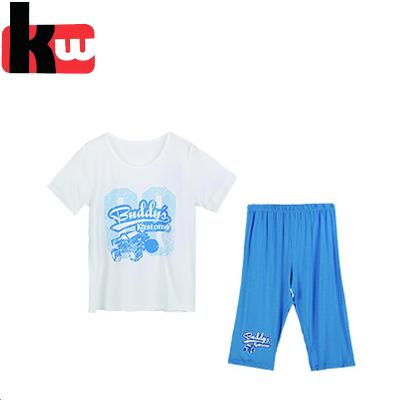 China 2022 Casual Pajamas Sets For Kids , Summer T-shirt Cartoon Modal Clothing Set for sale