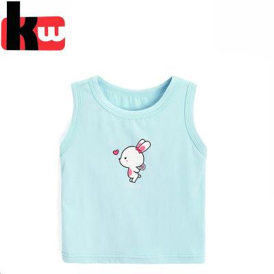 China Summer Home Wear Breathable T-shirt Customized Printed Tank Top For Kids Vest Clothing Factory Direct for sale