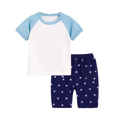 China Kids Casual Boy's 100% Cotton 2 Pcs Cotton Pajama Set for sale