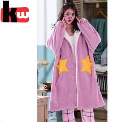 China High Quality Winter QUICK DRY Pajamas, Lady Sleepwear Fleece, Pajamas Set for sale