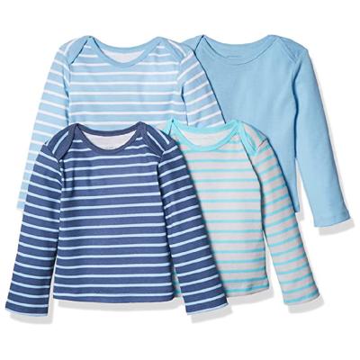 China Anti-pilling Manufacturer Customized Summer New Design Baby Cotton T-shirt, Yard Stripe Boys Shirt Wholesale for sale