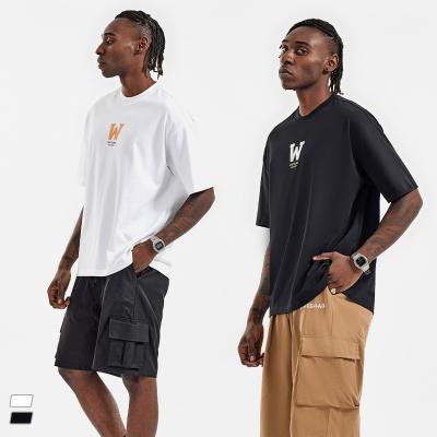 China 2022 New Summer Men's Anti-Shrink Fashion T-shirt Cotton Hip-hop Over Waist T-shirt for sale