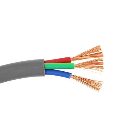 China New full telecommunication electrical wire RVV3*1.5mm2 15 16awg 3core PVC jacket heat resistant engineering copper installation using cables for sale