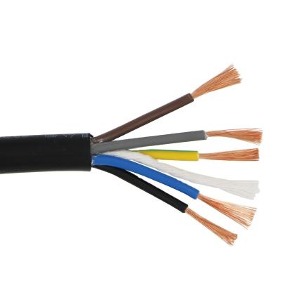 China Full telecommunication power signal cable RVV5*1.5mm2 15 16awg 5core 220V 110V 300V 500V PVC jacket engineering copper installation using cables zu verkaufen