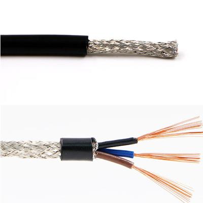 China Construction signal cable full copper electrical wires cables RVVP 3core 0.3mm braid 22awg flexible shield machine equipment for sale