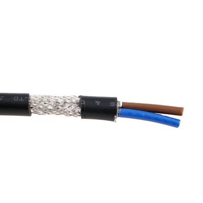 China Full cord RVVP RVSP 2*1.0 2core 1.0mm2 17awg 2464 telecom sector signal alarm copper line braid cable shield flexible machine equipment à venda