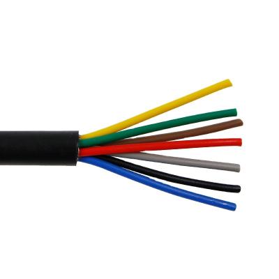 China Telecommunication sector signal alarm line full cord RVVP 7*0.2 7core 0.2mm2 24awg 2464 copper braid cable shield flexible machine equipment for sale