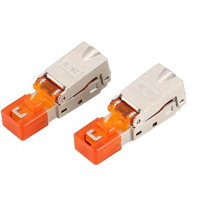 China Free Brand New TIA/EIA 568A/568B Cat7 Cat8 FTP Cat8 Tool Gold Plating Fluke Standard Test Rj45 Connector en venta