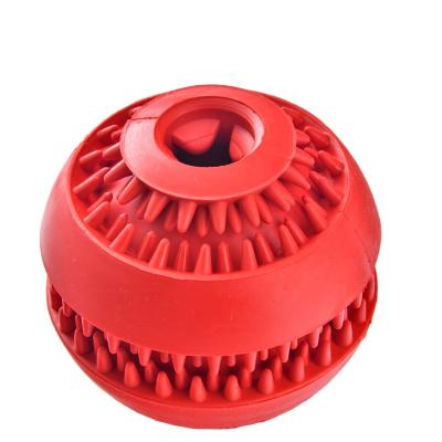 China Wholesale Viable Dog Toy Dog Chew Ball Leak Factory Interactive Toy Teeth Training Cleaner for Play for sale