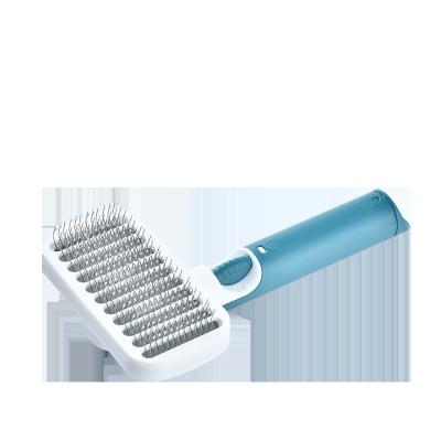 China Hot Selling Viable Smart Cat and Dog Open Comb Knot Comb Pumpkin Self Cleaning Dog Brush Self Cleaning Dog Brush for Shedding Dog Cat Hair Brush for sale