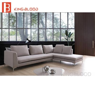 China New Fabric Chesterfield Modular L Shaped Sofa White Furniture Living Room Designs for sale