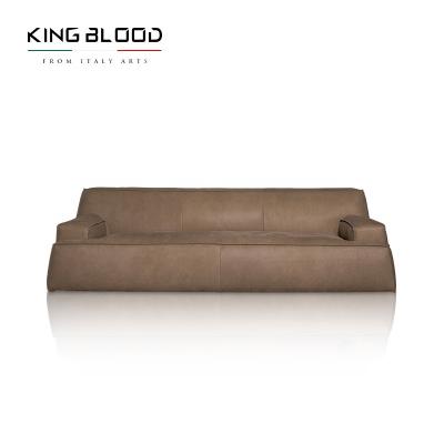 China Modular modern genuine lightweight nubuck leather oil wax sofa factory china sofa sets cowhide leather sofa sets for sale