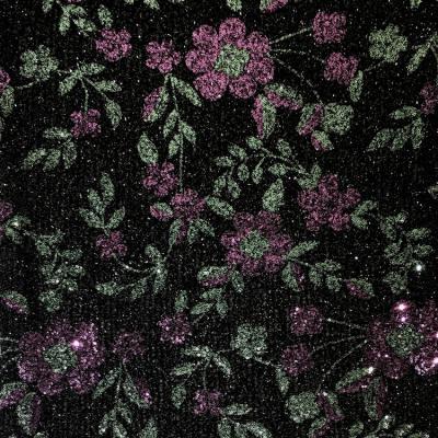 China Viable Dress Design Full Rehearsal Flower Pattern Customized Sequin Embroidery Mesh Poly Lace Floor Net Fabric For Evening Dressing for sale