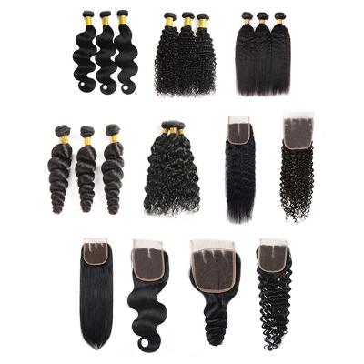 China High Quality Deep Water Body Bundles Real Hair Straight Curtains Wave Non Shedding No Tangle Cuticle Aligned Raw Hair Wig YJ-1085 for sale