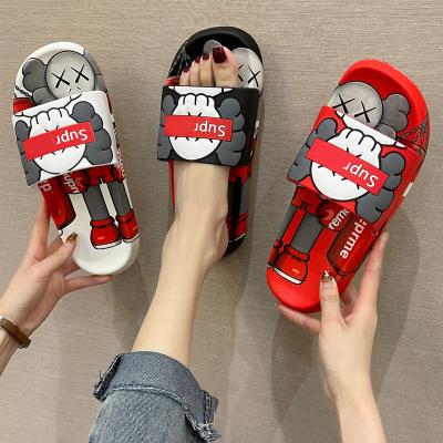 China Light Weight Drop Shipping Ins Yeezy Thick Couple Wholesale Custom Indoor House Home Designer Lady Men Slippers Slides Women'S Slippers for sale