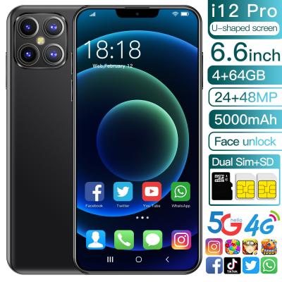 China Global Version i12 Pro Smartphone 6.6 inch Full Screen Android 10 .0 5000mAh Telefon Celular Mobile Phones en venta