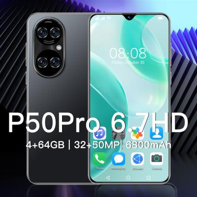 China New P50 pro mobile phones 7 inch smartphones Unlock Dual SIM telephone 6800mAh cellphones 5g Qualcomm 888 zu verkaufen