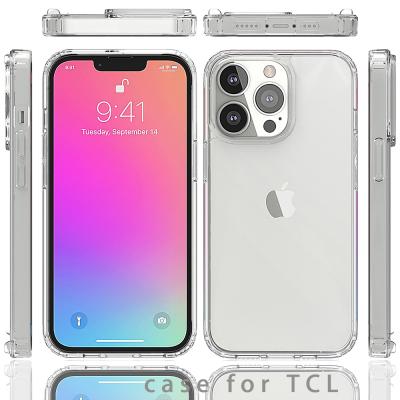 중국 TCL mobile phone case acrylic anti-scratch simple transparent shockproof anti-scratch two-in-one mobile phone case 판매용