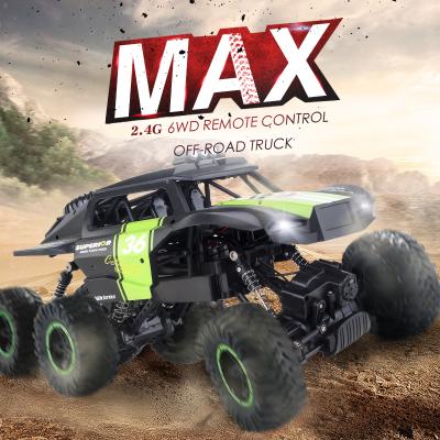 China Remote control car six-wheel climbing car night flashing light children's toy car for sale