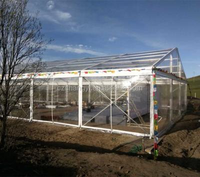 China Transparent Ridge Clear Tent Large Span Outdoor Party Event Clear Show Tent for sale