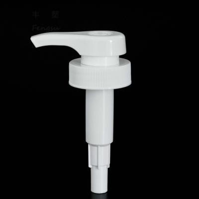 China Non Use Spill Closure Pump Dispenser 38/400 Plastic Liquid Ribbed Cream Lotion Pump Hot Selling Products for sale