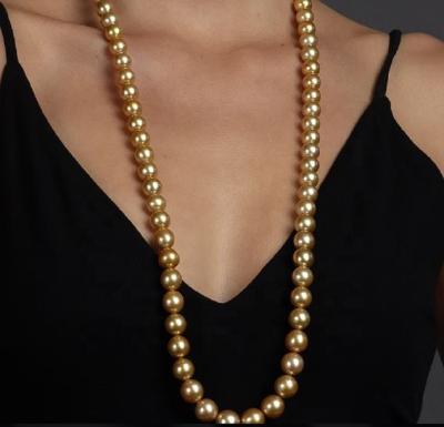 China TRENDY Gold Pearl Necklace Pearl Knotted Necklaces Women High Quality Custom Made for sale