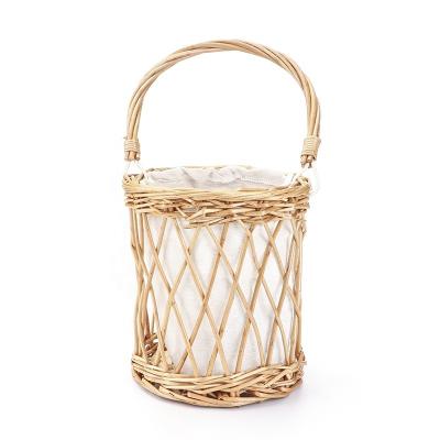 China Korean Hand Crafted Products - Woven Flower Basket Rattan Willow Basket Flower Art for sale