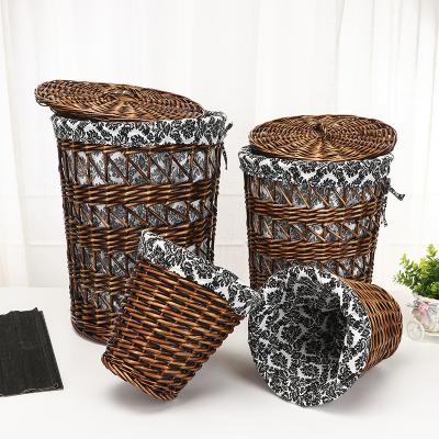 China Wholesale High Quality Environmental Gift Wicker Basket Food Fruit Storage Factory Price Dirty Laundry Basket for sale