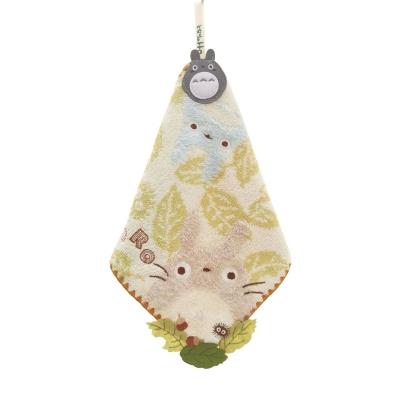 China Cat Hanging Rope Embroidery Scrub Compressed Japanese Popular Towel Cartoon Small Square Cotton Handkerchief for sale