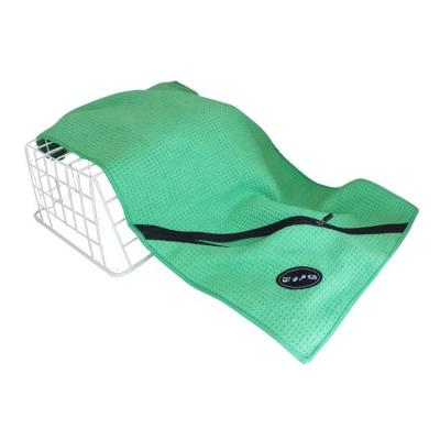 China Viable Waffle Sports Towels Sweated Gym Towels Quick Drying Running Portable Zipper Storage Towels for sale