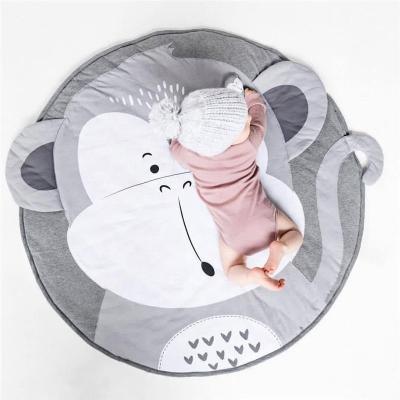 China Washable Animal Printed Three-Dimensional Children's Play Mat Baby Play Mat Round Carpet Game Home Decoration Crawling Home Decoration for sale