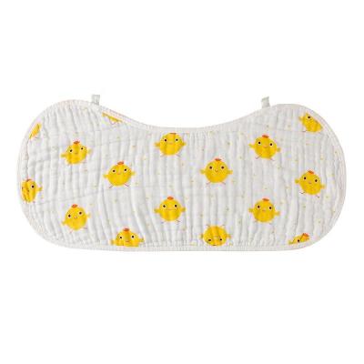 China Custom Baby Muslin Baby Bibs Bamboo Cotton 2-6 Layers Muslin Washcloth Organic Epaulet Sustainable Newborn Spit Burp Cloth for sale