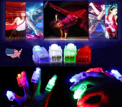 China Plastic + Soft Strip Color LED Finger Light Laser Indicator Praise Gift Glow Beams for sale