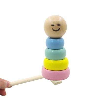 China Small Floating Magic Wooden Little Man Who Can't Break Toy Accessory Strong And Magical Props Magical Fun Wooden Man Toys for sale