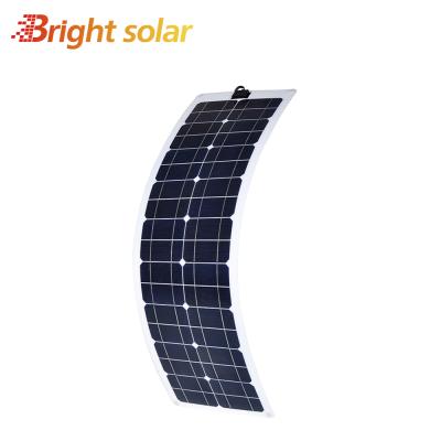 China Output power performance bright 40w solar flexible solar panel with mono cells for camping, caravan and yacht for sale