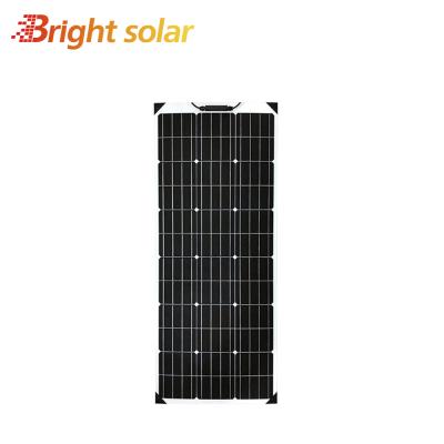 China 100w 18v 12v flexible solar panel for rv boat 158.75mmx158.75mm for sale