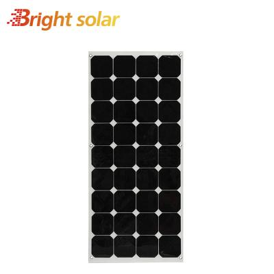 China Output Power Performance Bright Solar 120w 18v Sunpower Marine Semi Flexible Solar Panel For Boat Caravan for sale